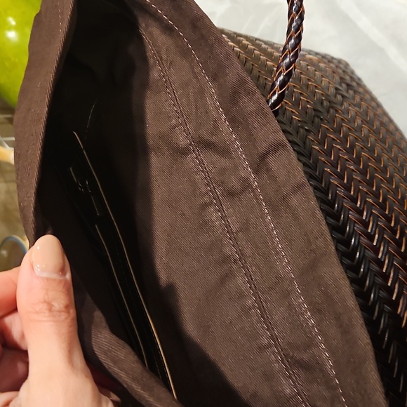 Nwt Split Leather Woven Bag - Picture 6 of 9